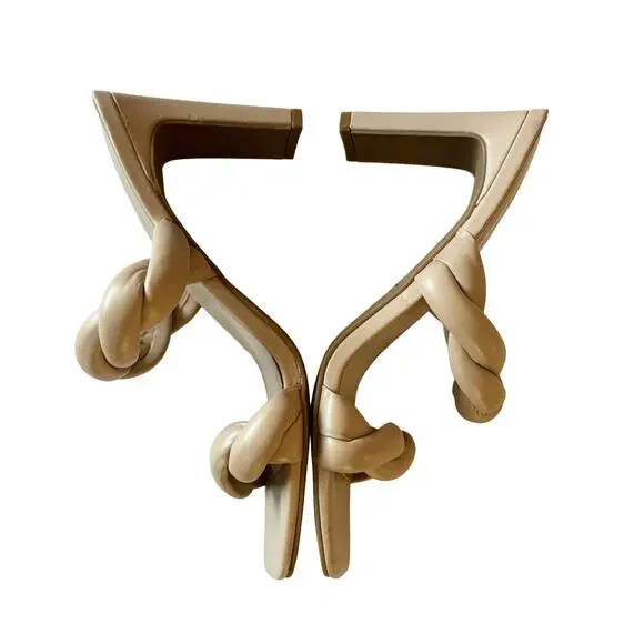 Open Edit Women's Remmy Beige Braided Twist
Strappy Sandals Size 9 - Picture 5 of 7